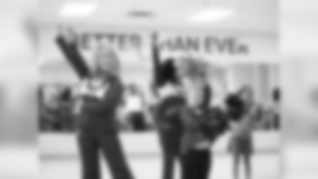 Kansas City Chiefs Cheerleaders volunteer at YMCA Challenger Cheer Clinic on September 13, 2014 at Olathe Family YMCA.