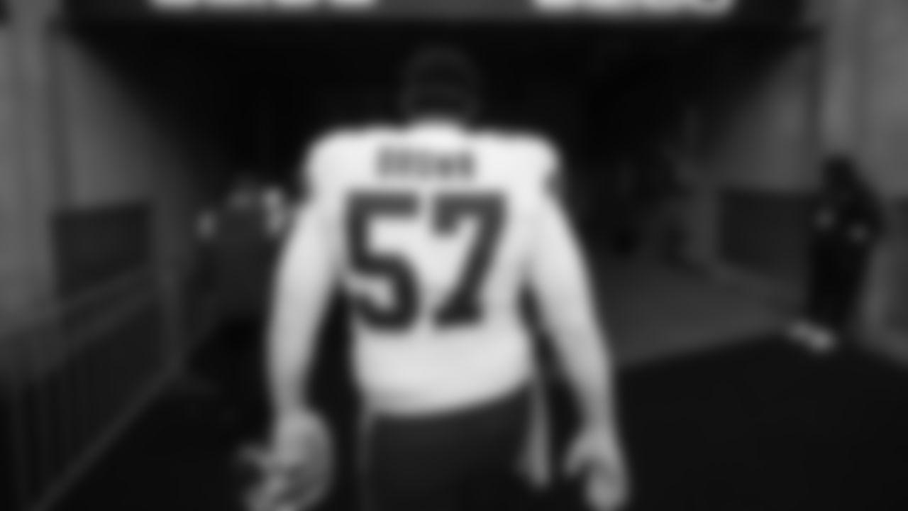 Kansas City Chiefs offensive tackle Orlando Brown (57) prior to an NFL football game against the Cincinnati Bengals, Sunday, December 4, 2022 in Cincinnati.