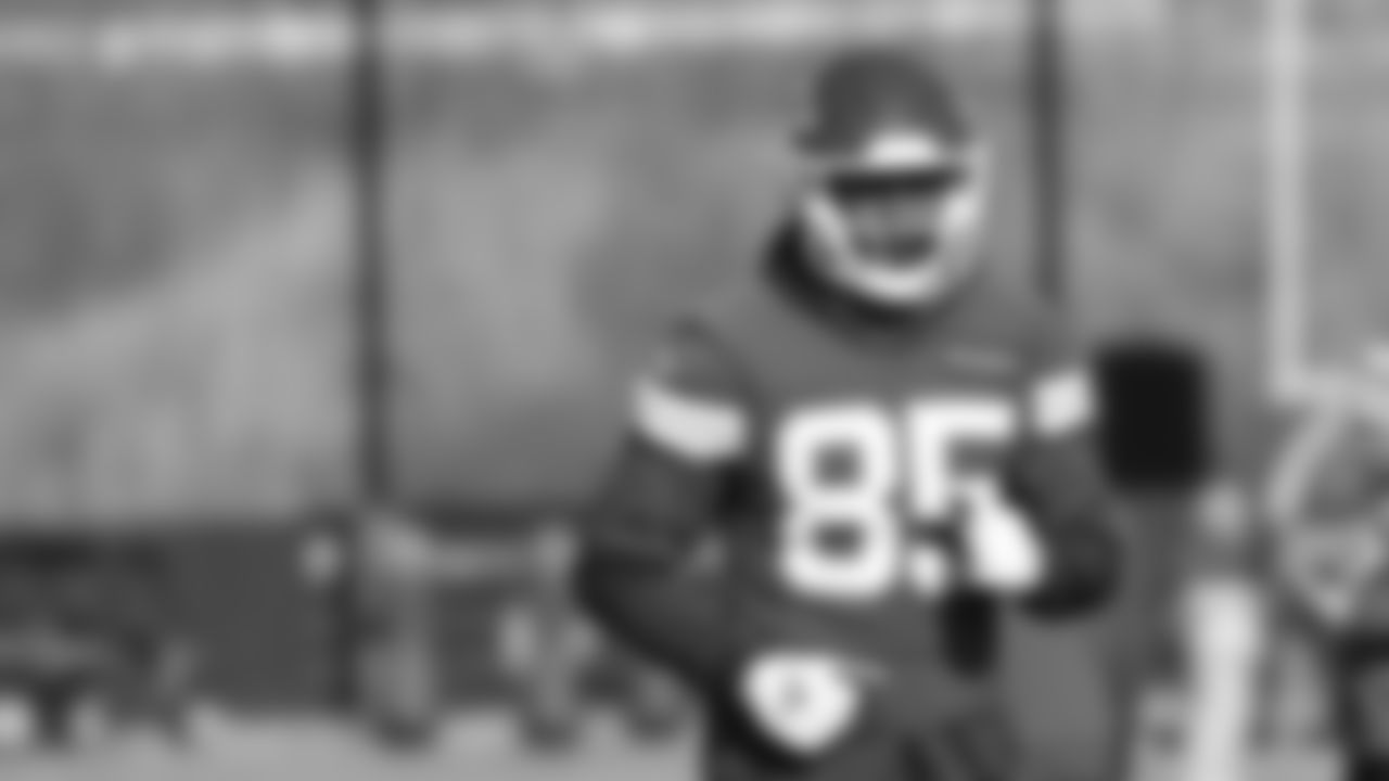 Kansas City Chiefs wide receiver Marcus Kemp (85) at practice in preparation for week seventeen against the Cincinnati Bengals.