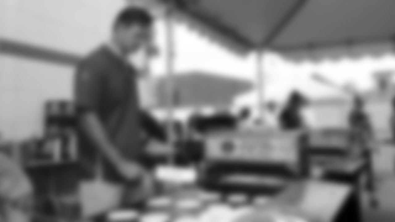 Kansas City Chiefs President Mark Donovan during the Season Ticket Member Pancake Breakfast before a 2019 Training Camp practice at Missouri Western State University in St. Joseph, MO.