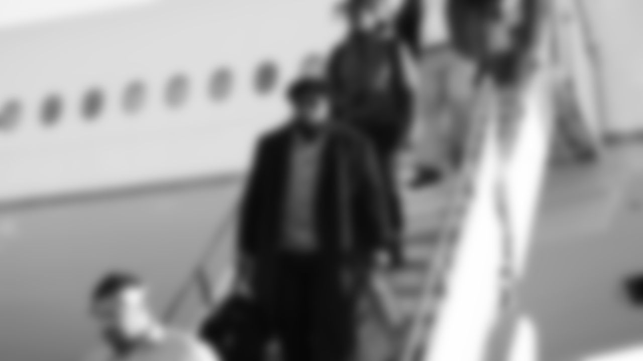 The Kansas City Chiefs arrive in New England