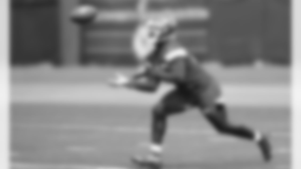 The Kansas City Chiefs Running Back Derrick Gore during day two practice at Chiefs rookie mini camp.