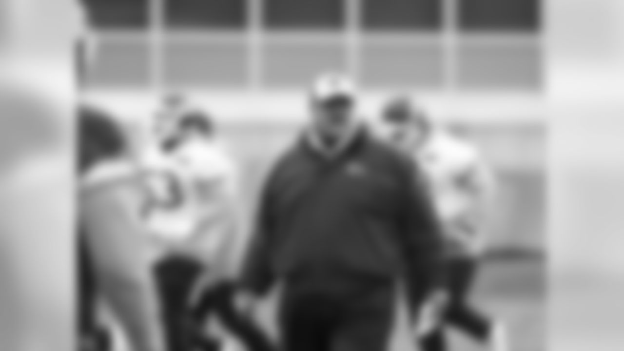 Kansas City Chiefs practice outside on December 17, 2014 in preparation for their upcoming game against the Steelers