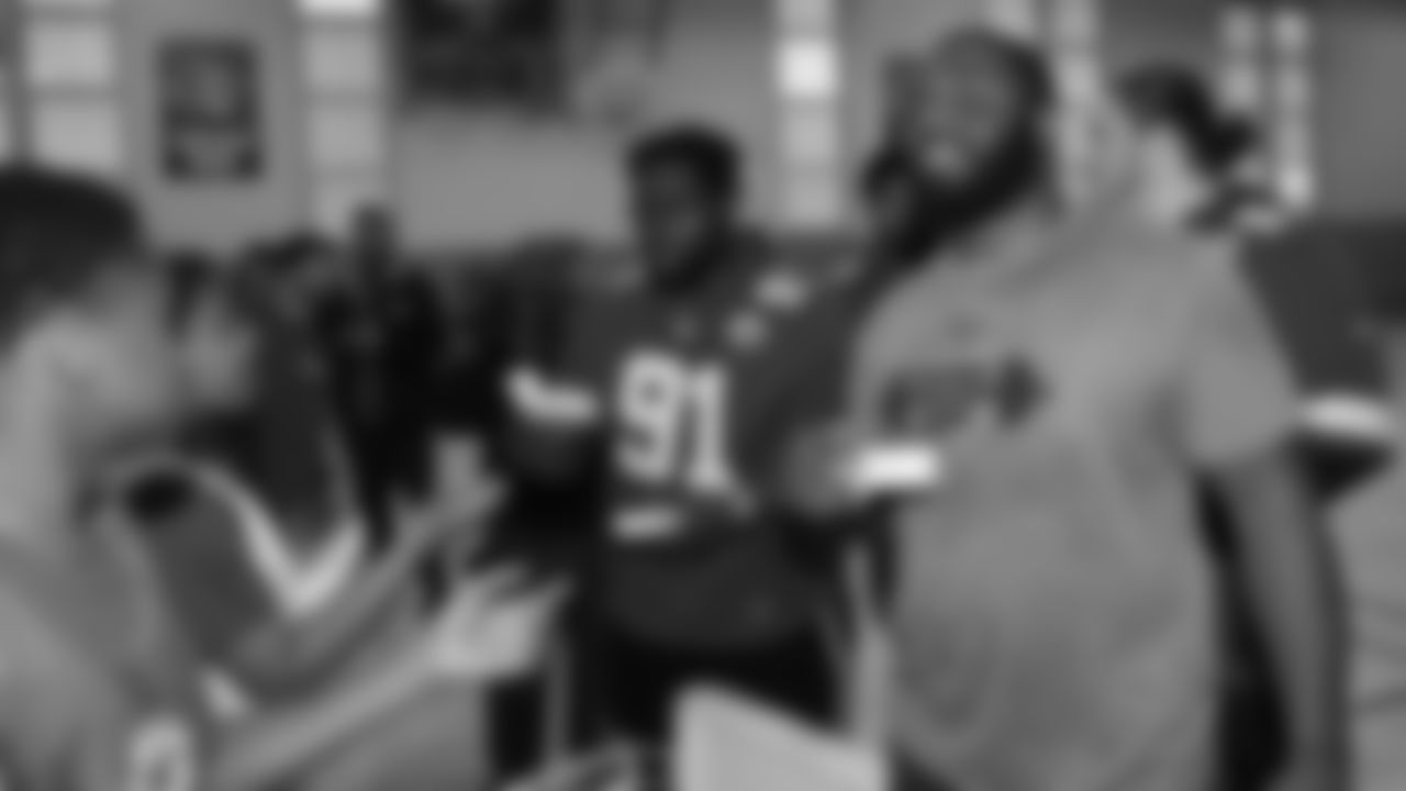 Chiefs Defensive Lineman visit Lincoln Middle School to teach football skills.