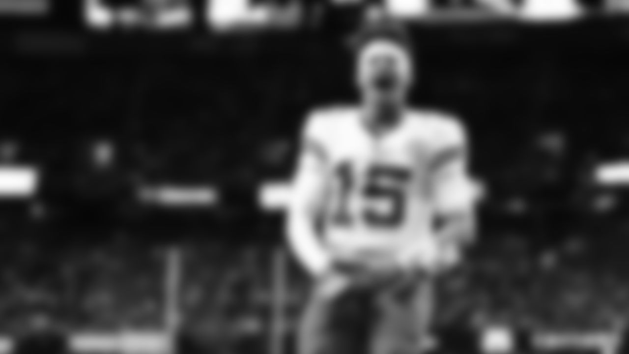 Kansas City Chiefs quarterback Patrick Mahomes (15) during pregame at the Chiefs preseason Week 1 matchup against the New Orleans Saints on Sunday, August 13, 2023.
