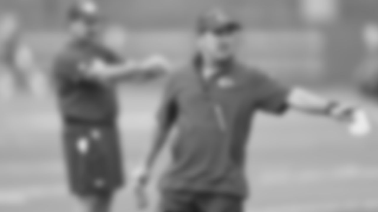 Kansas City Chiefs Defensive Coordinator Steve Spagnuolo during preseason practice on Tuesday, August 22, 2023 in Kansas City, MO.