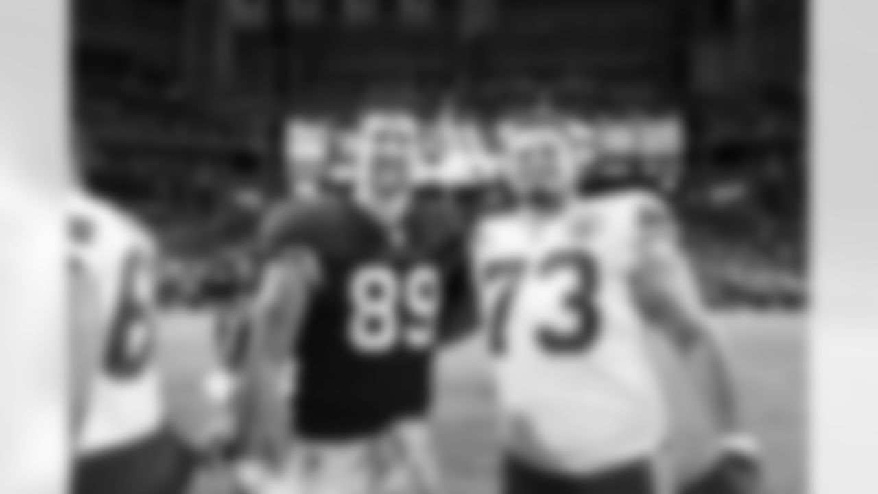 Kansas City Chiefs offensive guard Nick Allegretti (73) after preseason game two against the Arizona Cardinals, Friday, Aug. 20th, 2021.