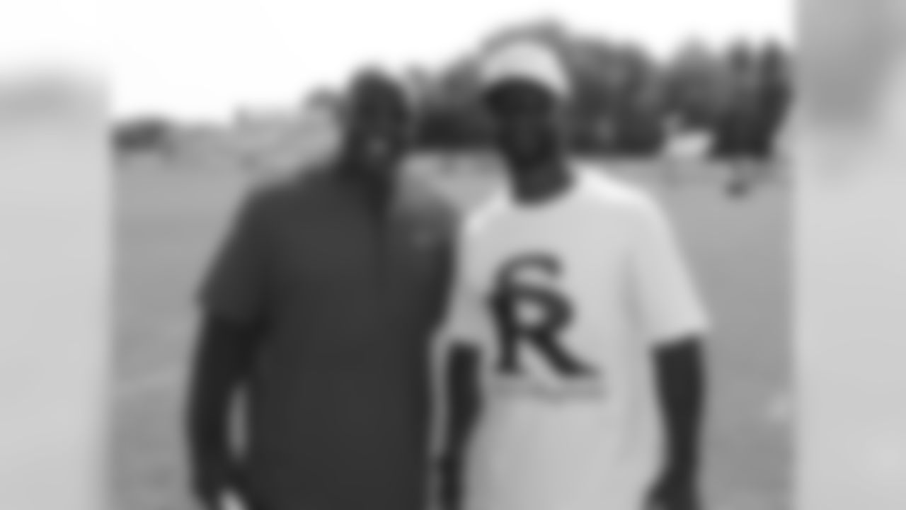 Dante Hall and Eric Bieniemy during practice on 8/11/18 at Chiefs Training Camp at Missouri Western State University in St. Joseph, Missouri.