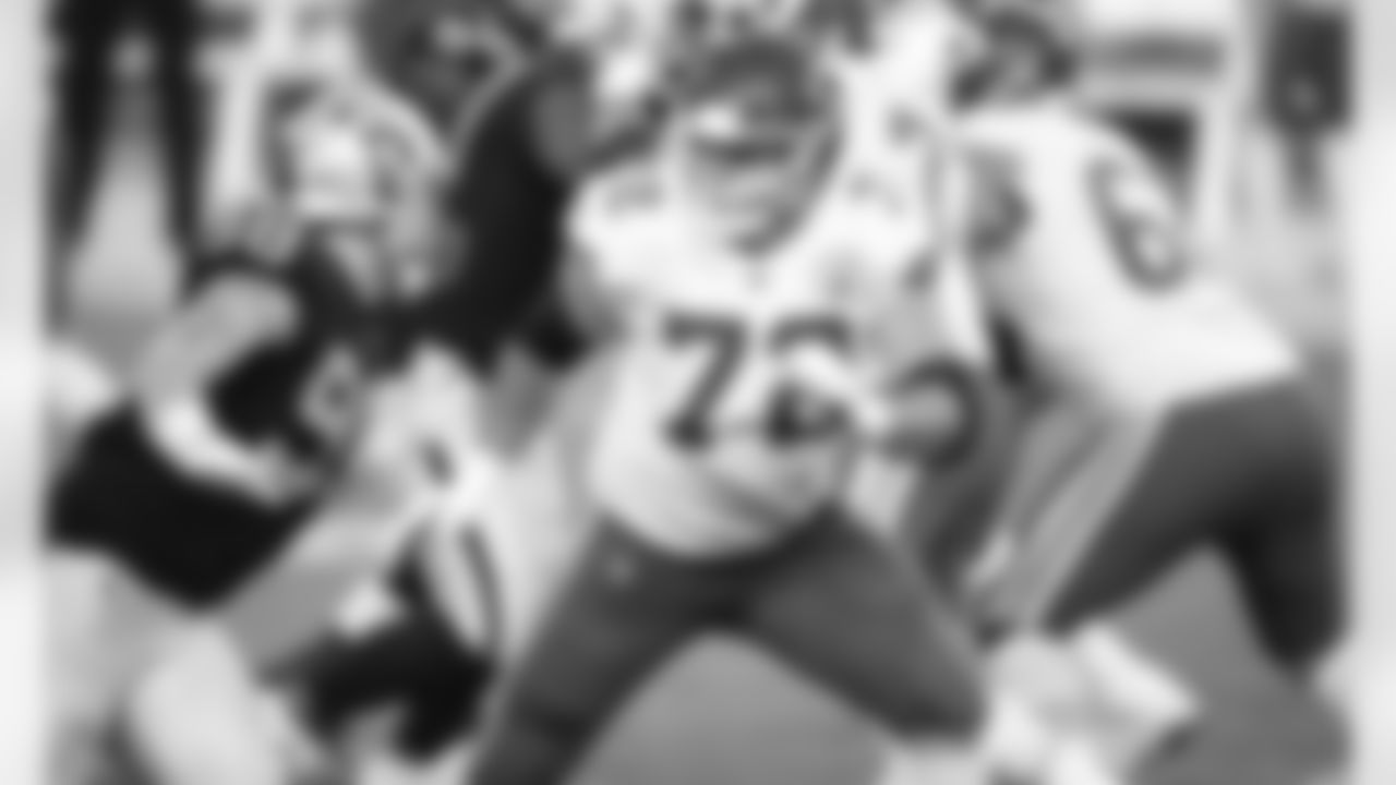 Kansas City Chiefs offensive tackle Eric Fisher (72) during an NFL football game against the Las Vegas Raiders at Allegiant Stadium on November 22, 2020