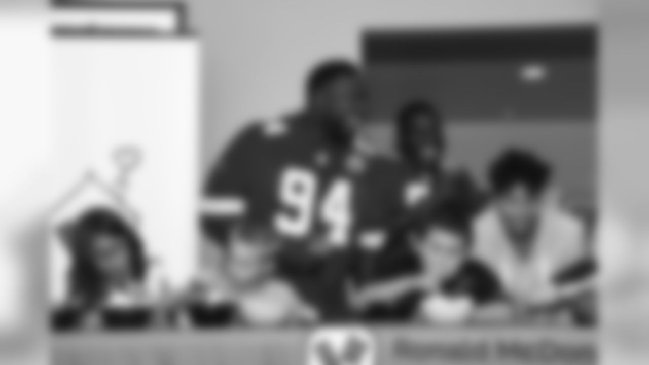 The defensive line visits the Ronald McDonald House