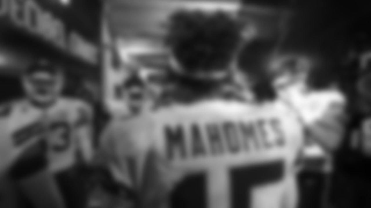 Kansas City Chiefs quarterback Patrick Mahomes (15) prior to the Week 2 game against the Baltimore Ravens at M&T Bank Stadium on September 19, 2021