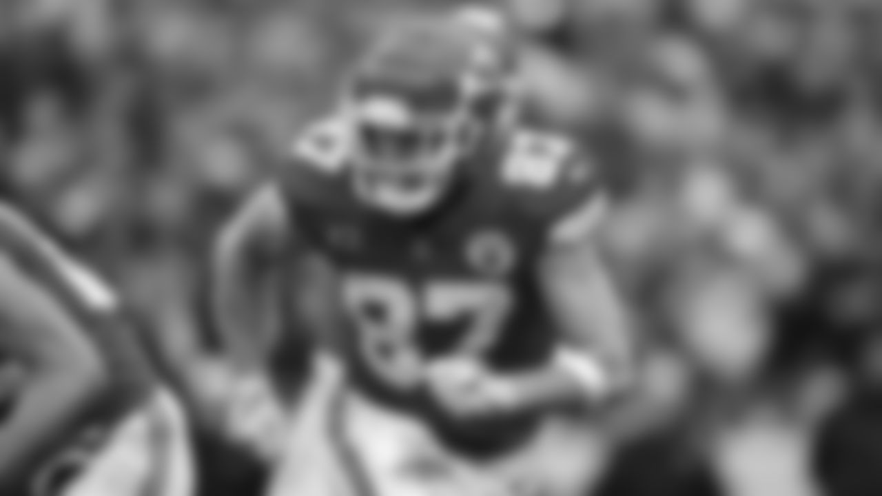 Kansas City Chiefs tight end Travis Kelce (87) during an NFL football game against the Jacksonville Jaguars, Saturday January 21, 2023 in Kansas City.