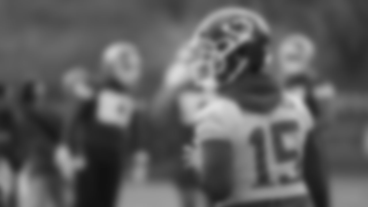 Kansas City Chiefs quarterback Patrick Mahomes (15) at practice in preparation for week ten against the Las Vegas Raiders.