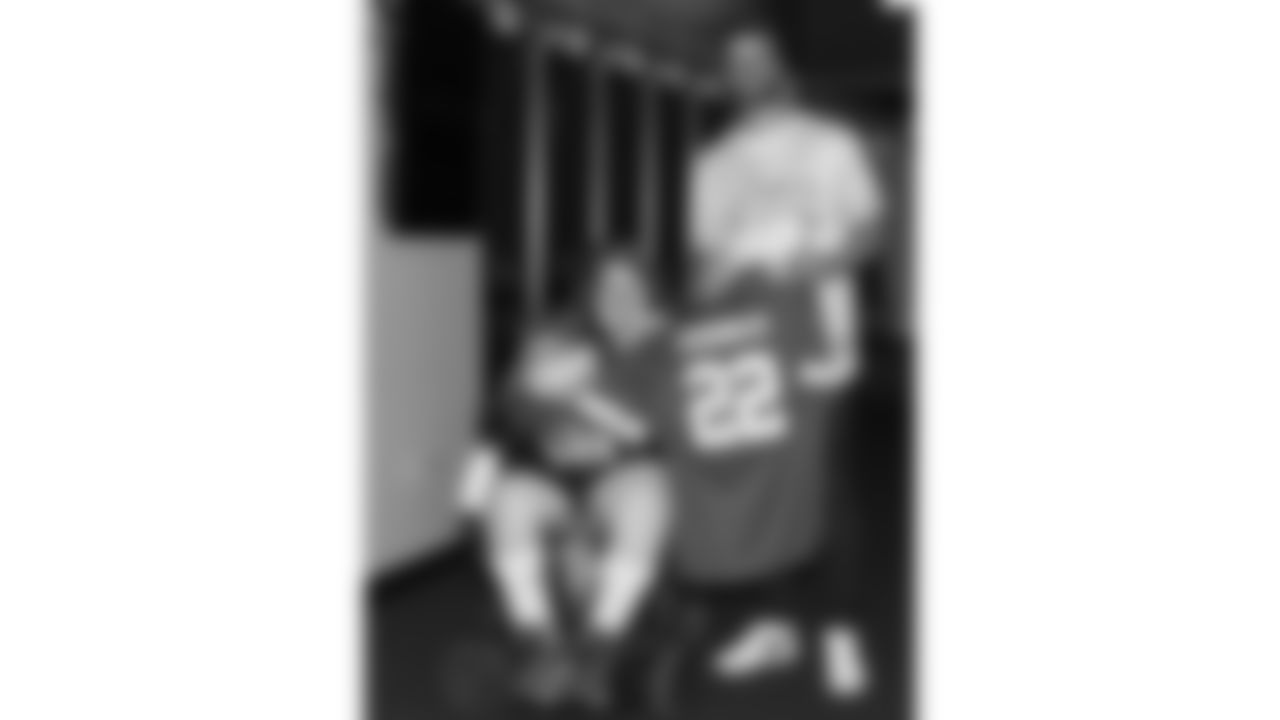 Dream Factory "wish child" Cierra Eichinger takes a stadium tour with a surprise appearance with Kansas City Chiefs kicker Harrison Butker (7) on March 1, 2022.