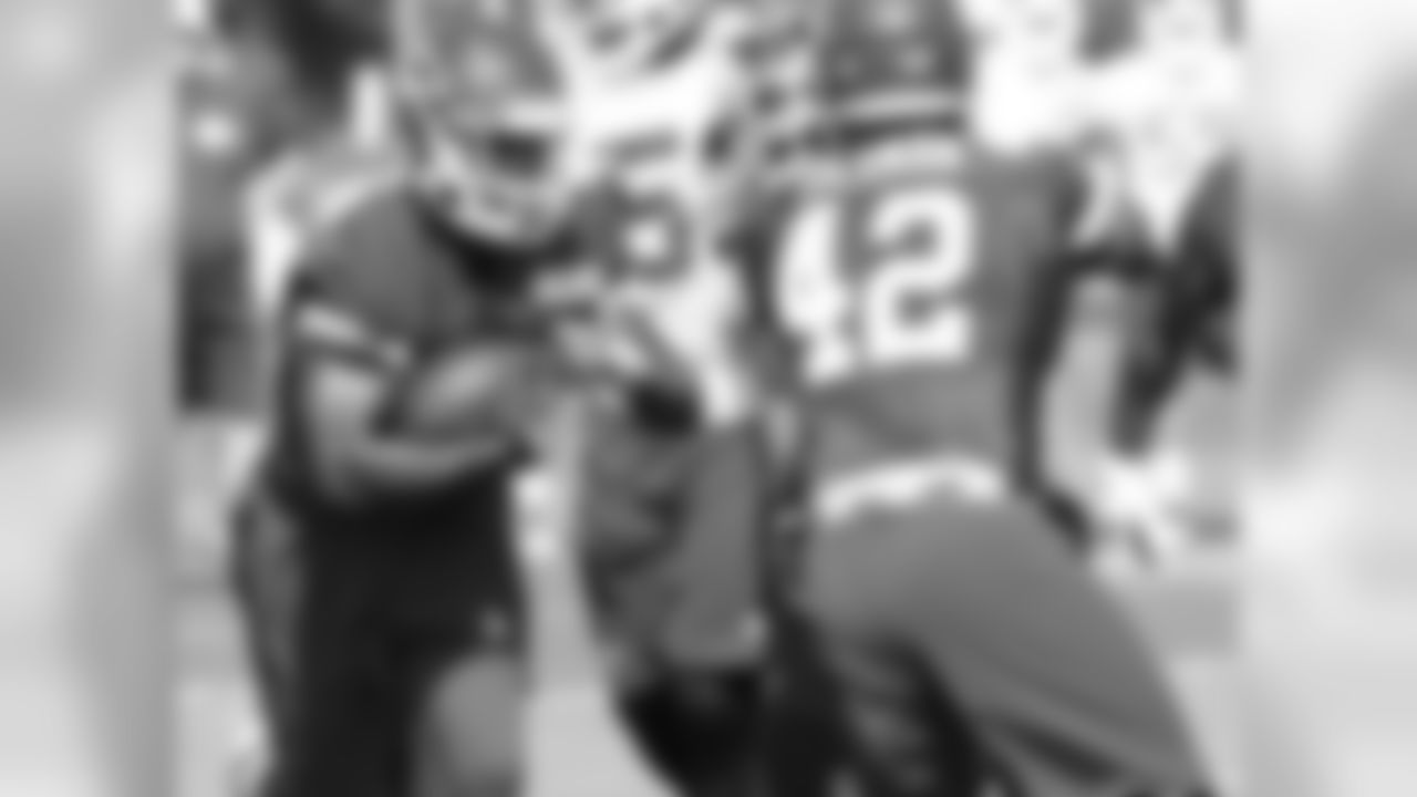 RB Cyrus Gray getting a block from FB Anthony Sherman.