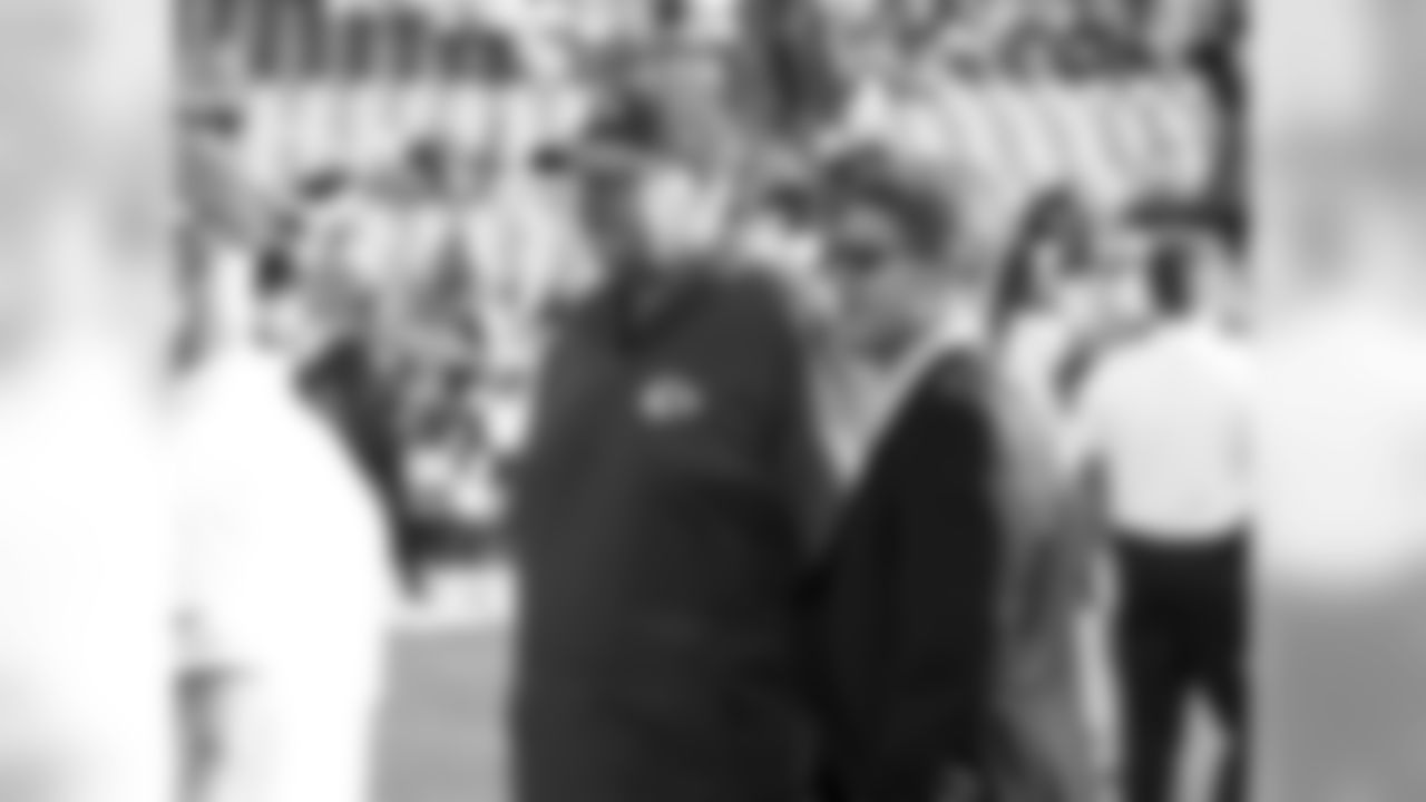 Kansas City Chiefs head coach Andy Reid and Chairman and CEO Clark Hunt on the field prior to the preseason game against the Los Angeles Rams at the Los Angeles Memorial Coliseum on Saturday, August 20, 2016.