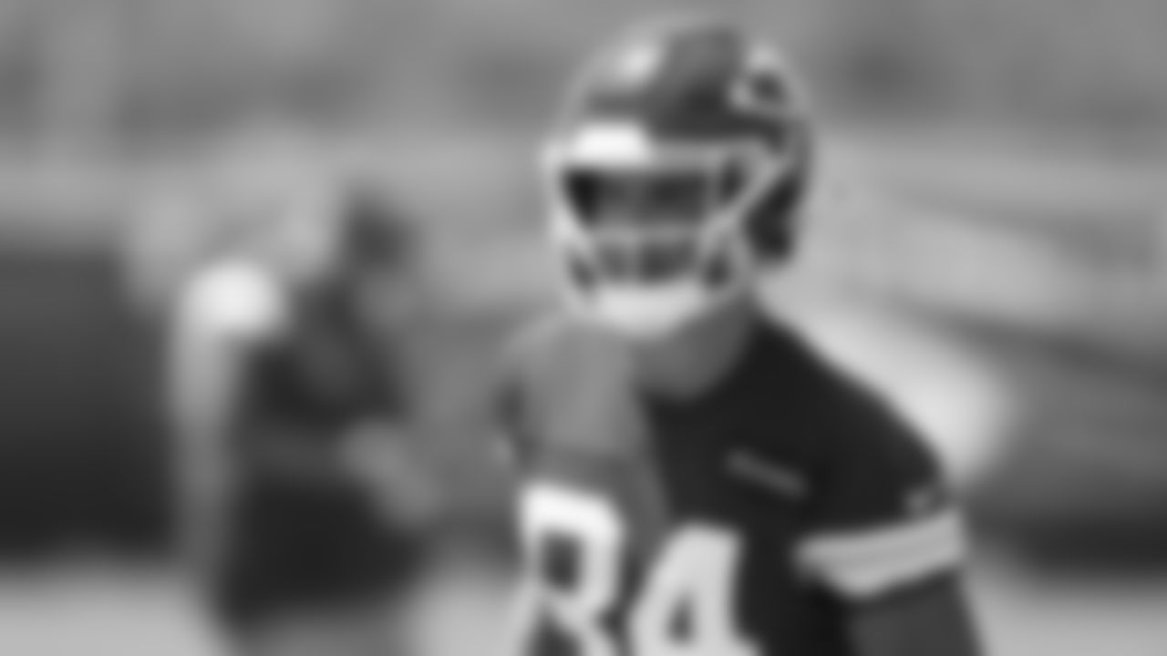 Kansas City Chiefs wide receiver Justin Watson (85) during day one at Kansas City Chiefs mini camp practice.