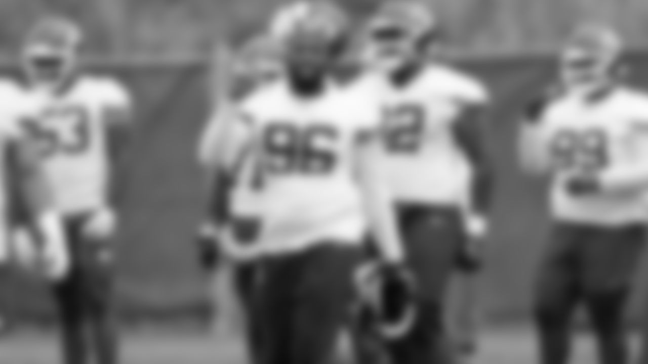 Kansas City Chiefs defensive tackle Daniel Wise (96) at day 5 of OTAs on Wednesday, May 31, 2023 in Kansas City, MO.