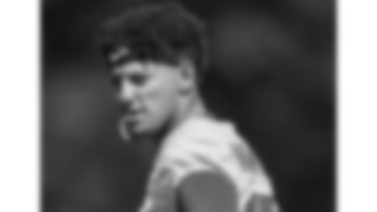 Kansas City Chiefs quarterback Patrick Mahomes (15) waits in between drills at day two of Kansas City Chiefs pre Training Camp in St. Joseph, MO on Thursday, July 20, 2023.