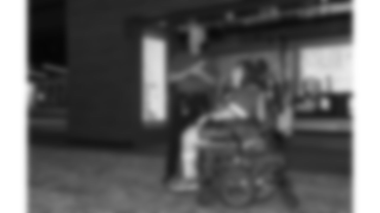 Dream Factory "wish child" Cierra Eichinger takes a stadium tour with Mike Davidson on March 1, 2022.