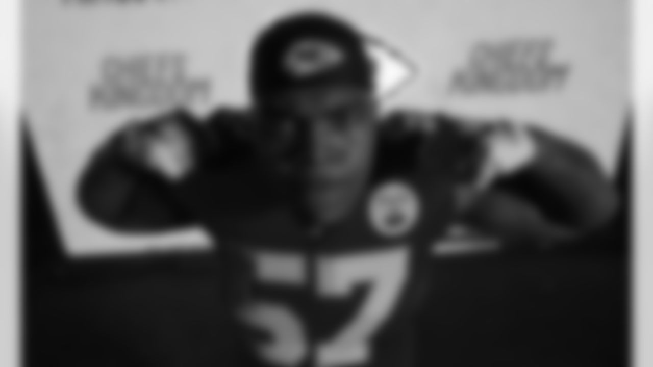 Kansas City Chiefs offensive tackle Orlando Brown (57) during the Kansas City Chiefs Media Production Day 2021.