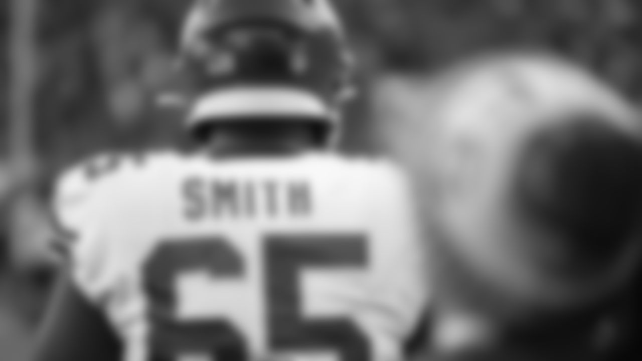 Kansas City Chiefs offensive guard Trey Smith (65) prior to an NFL football game against the Cincinnati Bengals, Sunday, December 4, 2022 in Cincinnati.