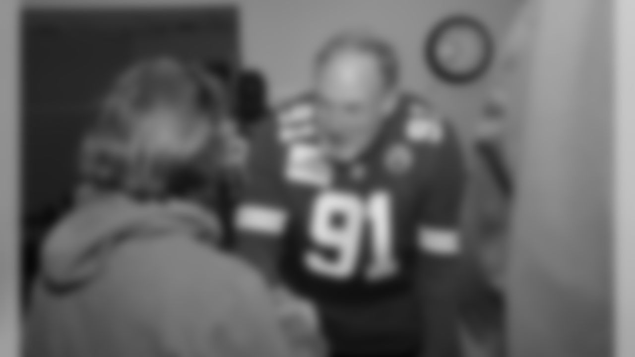 The Chiefs Ambassadors visit the Don Bosco Senior Center to ring in the New Year, play bingo, and engage with the seniors living there, many of whom are life-long Chiefs fans.