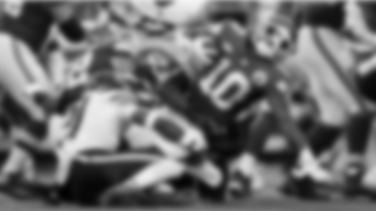 Kansas City Chiefs running back Isiah Pacheco (10) is taken down during the regular season Week 3 NFL Football Game on Sunday, September 24, 2023 at GEHA Field at Arrowhead Stadium.