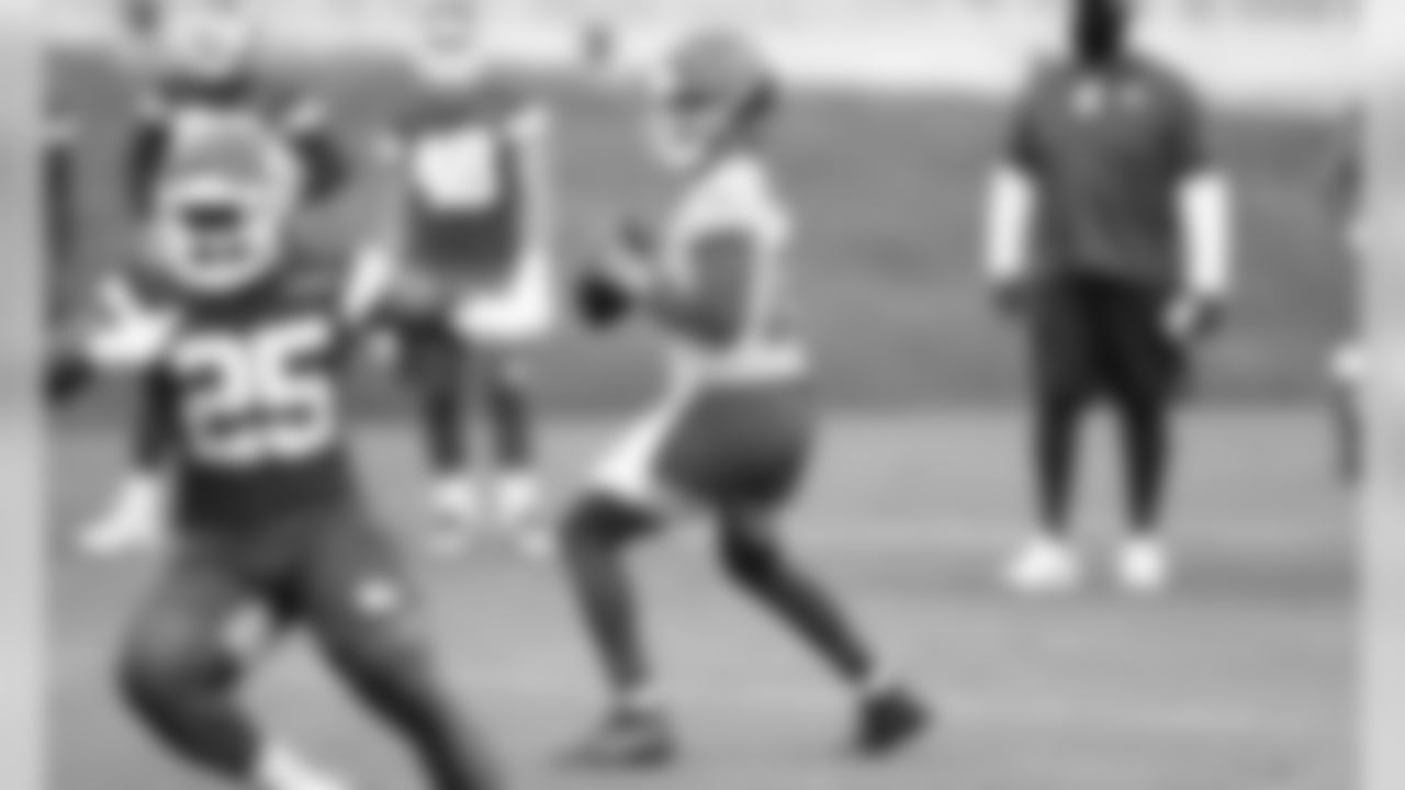 Kansas City Chiefs Quarterback Patrick Mahomes (15) during practice on Saturday at The University Of Kansas Training Facility on August 11, 2020.