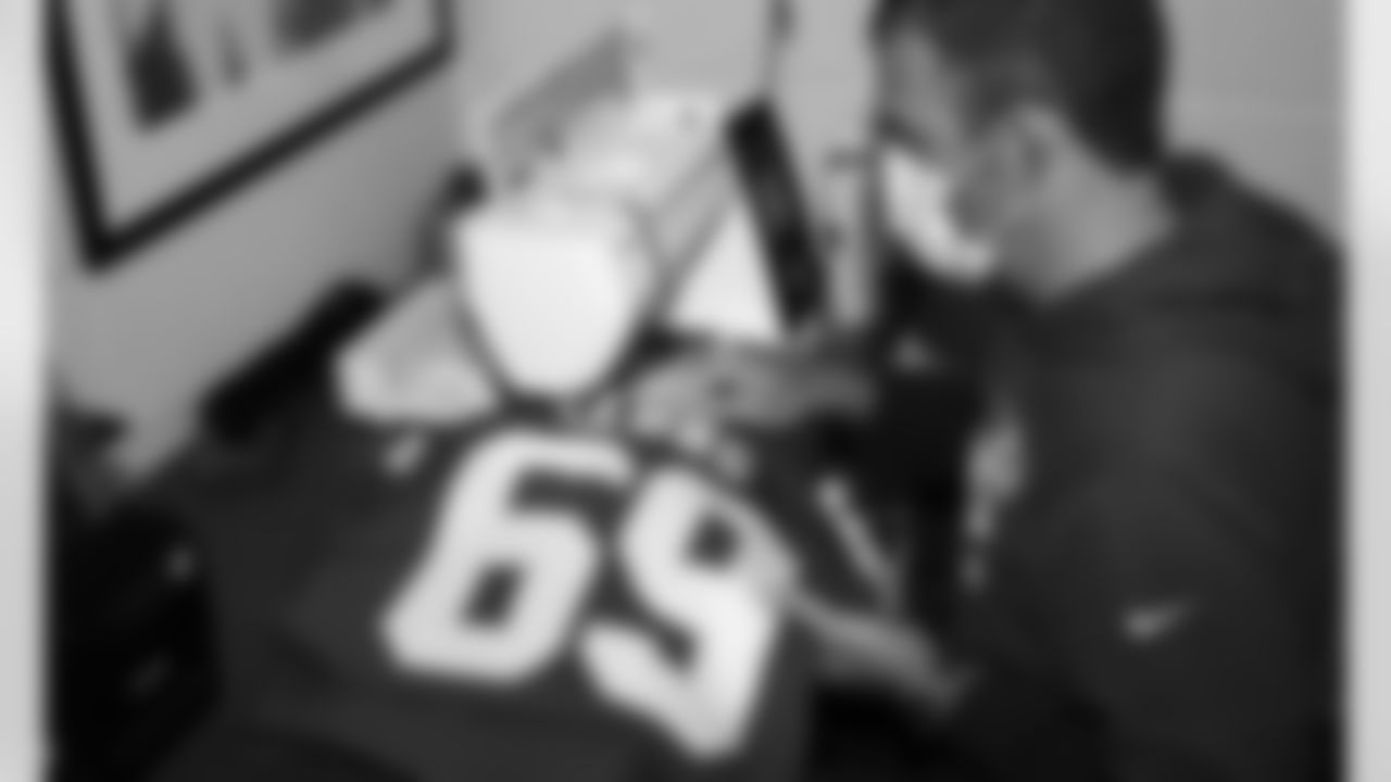 Kansas City Chiefs equipment department works on the new jerseys and name plates for our newly signed free agents.