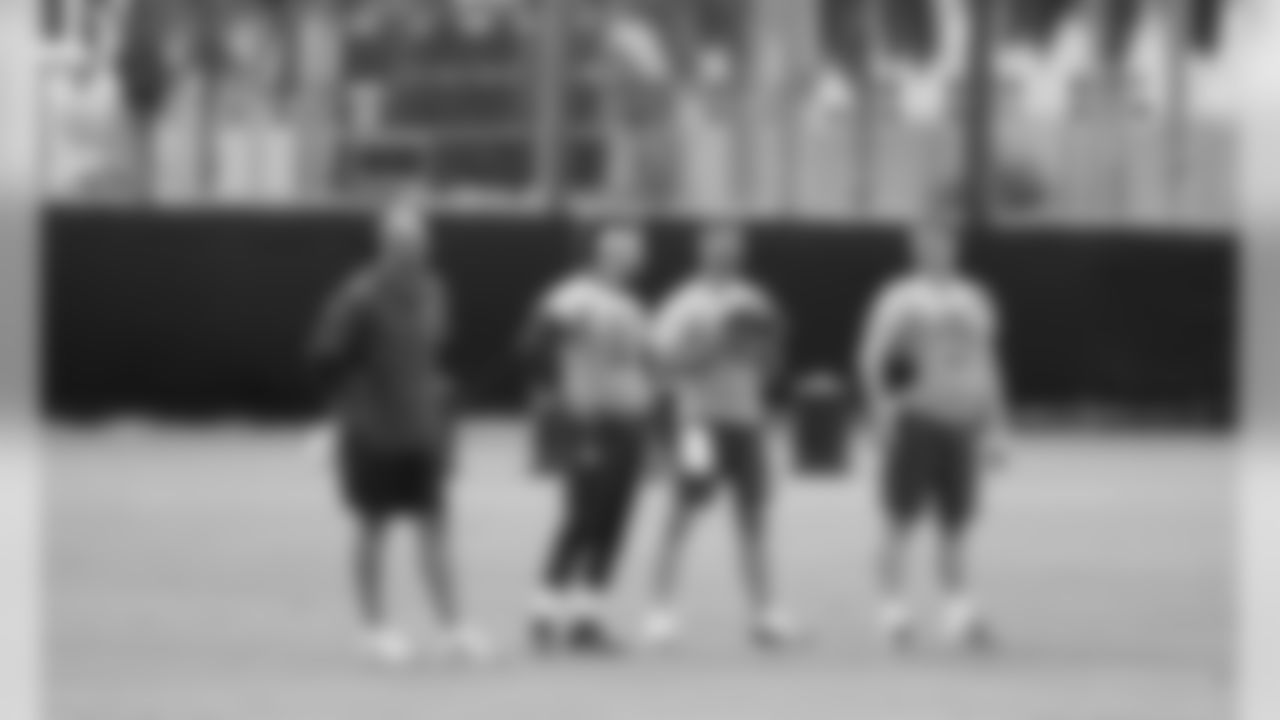 The Kansas City Chiefs Quarterbacks during the Wednesday practice at the Miami Dolphins Training Facility on January 29, 2020.