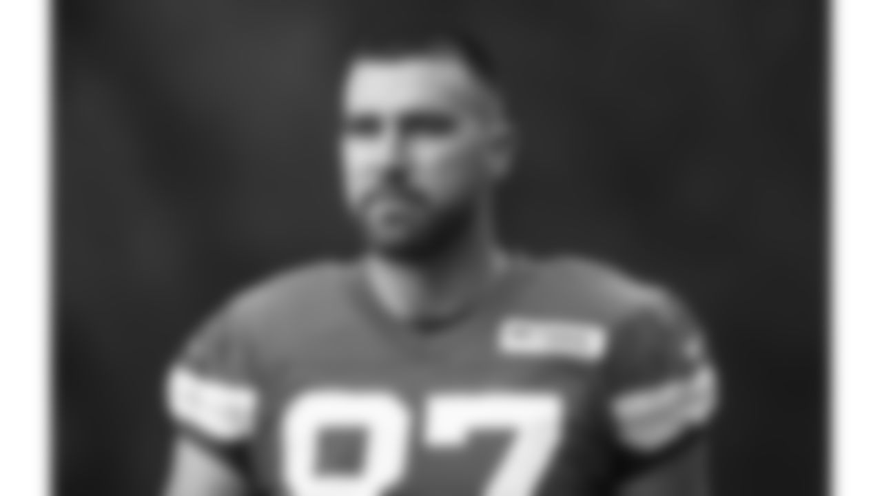 Kansas City Chiefs tight end Travis Kelce (87) during training camp at Missouri Western State University.