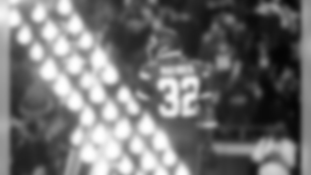 Kansas City Chiefs Safety Tyrann Mathieu (32) during the Sunday Night Football game between the Kansas City Chiefs and the Indianapolis Colts at Arrowhead Stadium on October 6, 2019.