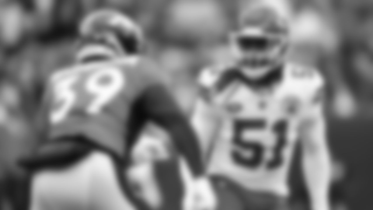 Kansas City Chiefs defensive end Mike Danna (51) in action during the NFL Week 8 matchup against the Denver Broncos at Empower Field at Mile High in Denver, Colorado on October 29, 2023.
