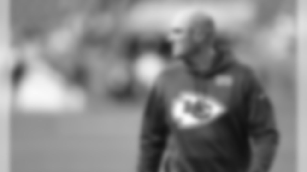 Kansas City Chiefs Quarterbacks Coach Mike Kafka before the game between the game between the Kansas City Chiefs and the Denver Broncos on October 17, 2019 at Empower Field at Mile High.