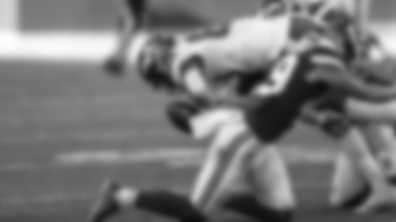 Kansas City Chiefs Safety Daniel Sorensen (49) making a tackle to cause a fumble during an NFL Football game against the New York Jets, Sunday November 1, 2020.