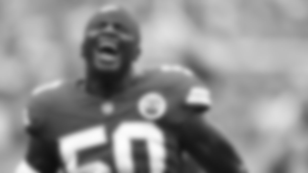 Kansas City Chiefs linebacker Willie Gay Jr. (50) during pregame warmups before the Chiefs preseason Week 3 matchup against the Cleveland Browns at GEHA Field at Arrowhead Stadium on Saturday, August 26, 2023.