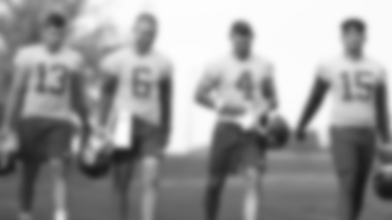 Kansas City Chiefs quarterbacks during training camp at Missouri Western State University.