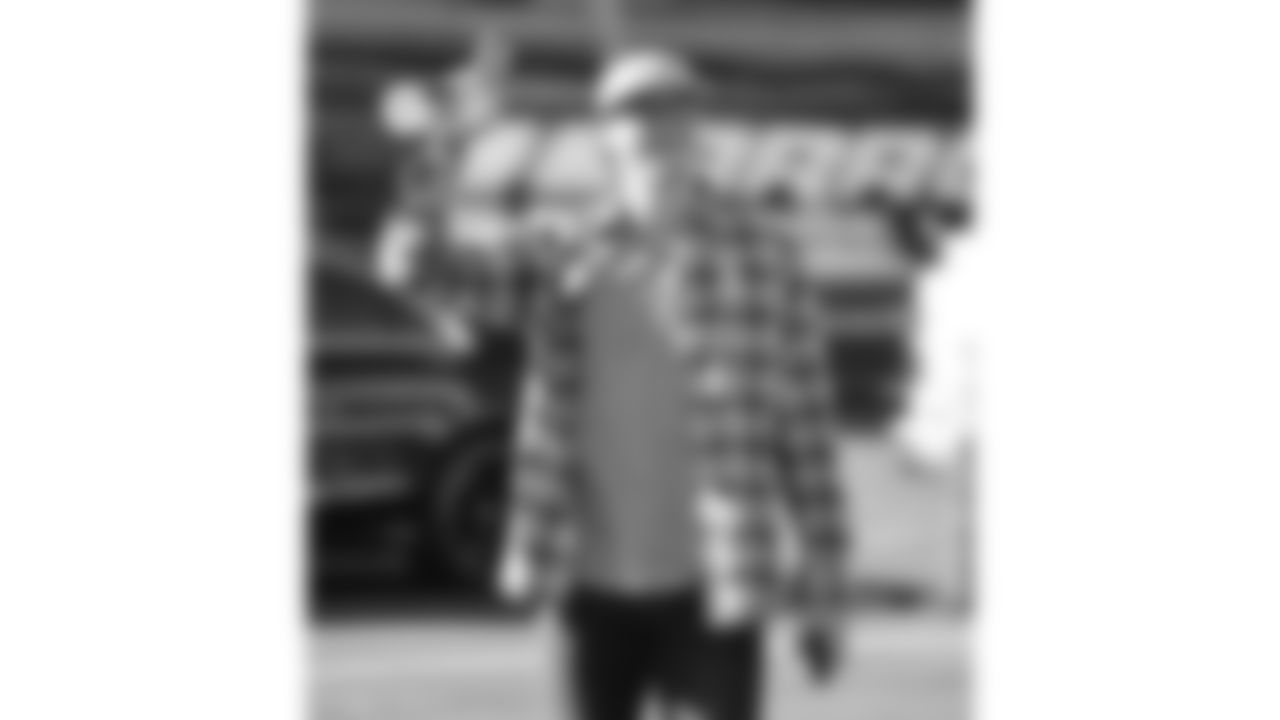 Kansas City Chiefs punter Tommy Townsend (5) arrives prior to an NFL football game against the Dallas Cowboys, Sunday, November 21, 2021 in Kansas City.