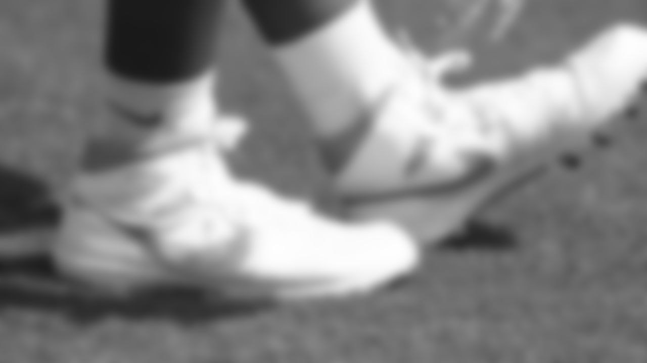 Air Jordan cleats during a 2019 Training Camp practice at Missouri Western State University in St. Joseph, MO.