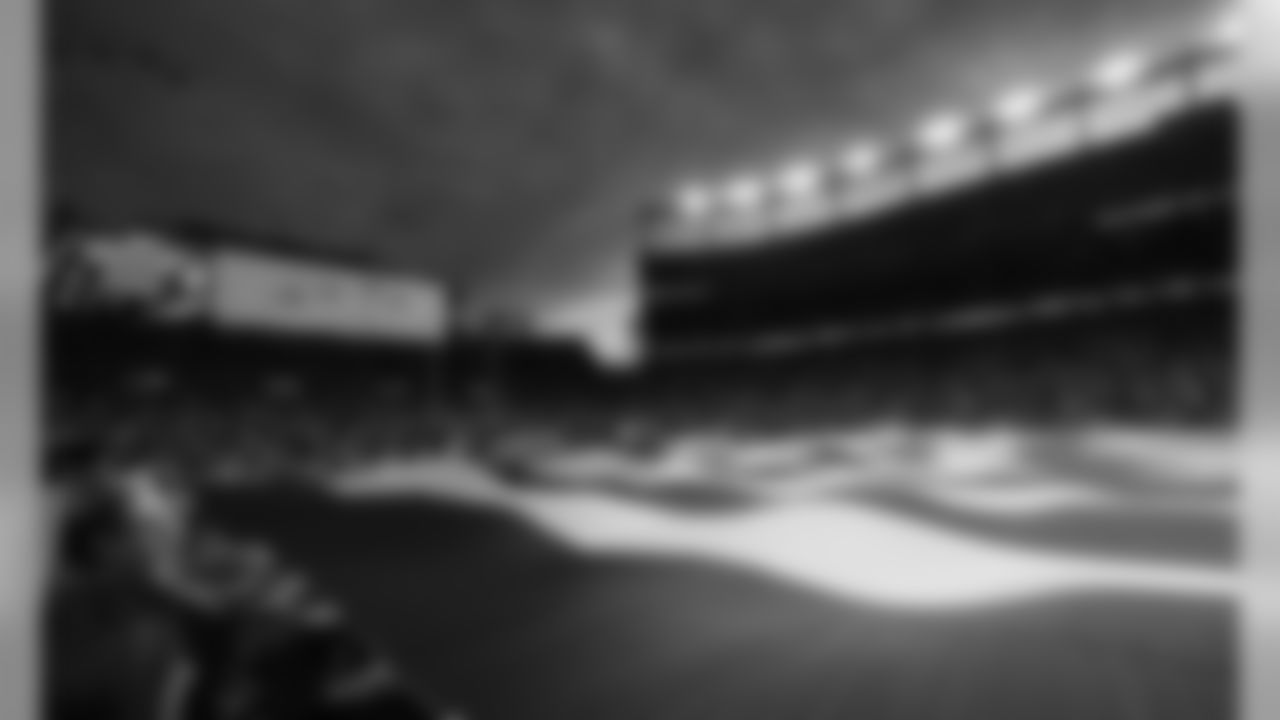 Empower Field at sunset during the National Anthem before the game between the game between the Kansas City Chiefs and the Denver Broncos on October 17, 2019 at Empower Field at Mile High.