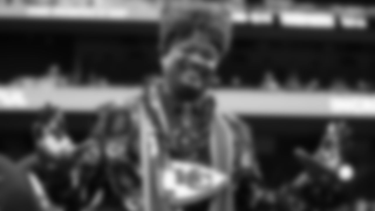 A Kansas City Chiefs fan during an NFL football game against the Houston Texans, Sunday, December 18, 2022 in Houston.