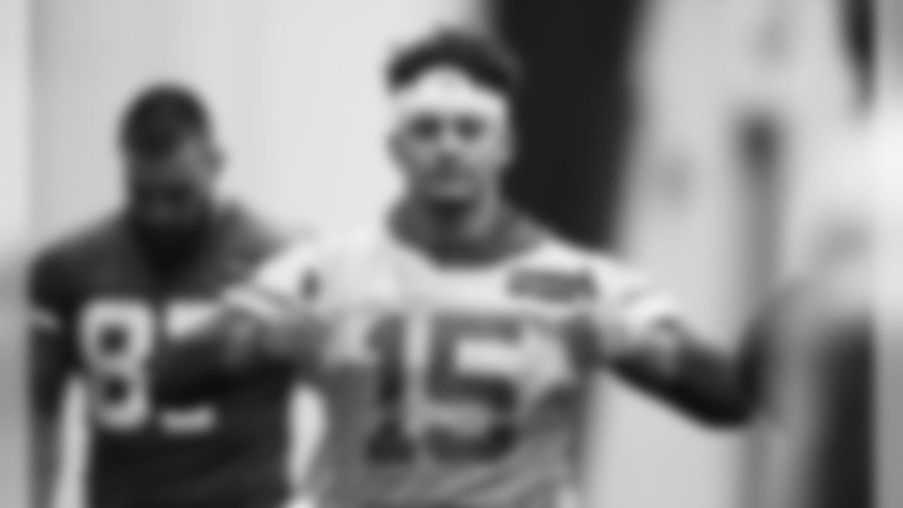 The Kansas City Chiefs prepare to take on the Chicago Bears on December 18, 2019.