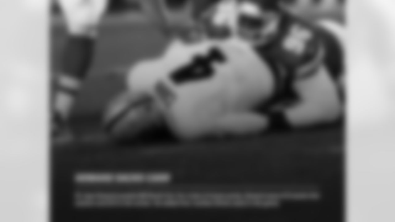 HOWARD SACKS CARR: DL Jaye Howard sacked QB Derek Carr for a loss of seven yards. Howard owns 5.5 sacks this season and 6.5 in his career. He added four tackles (three solo) in the game.