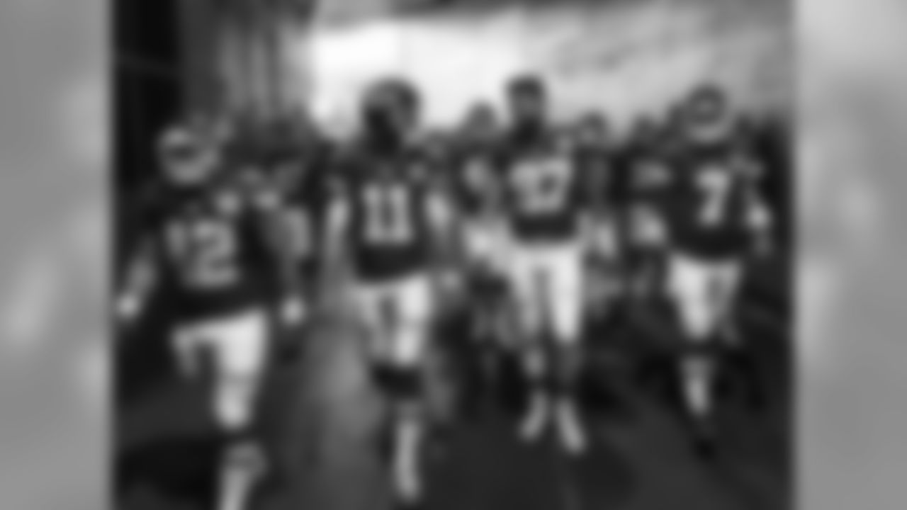 Members of the Kansas City Chiefs walk out to the field prior to the preseason game against the Los Angeles Rams at the Los Angeles Memorial Coliseum on Saturday, August 20, 2016.