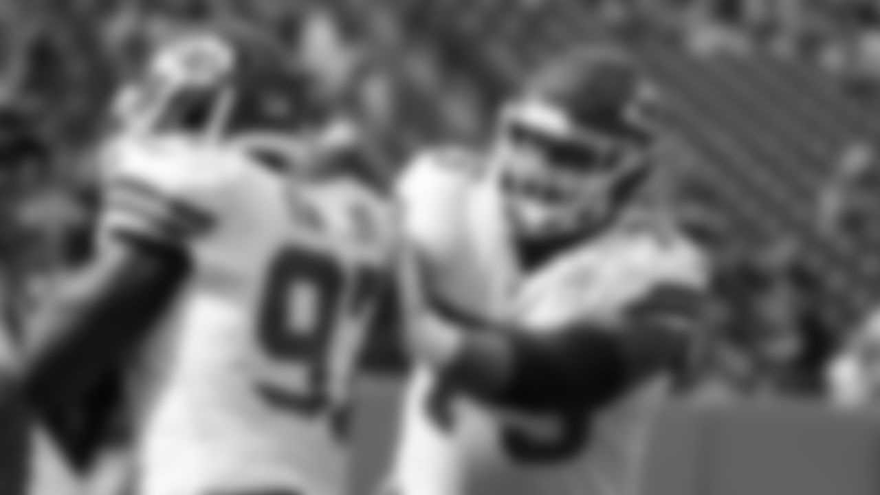 Kansas City Chiefs offensive guard Mike Remmers (75) during an NFL football game against the Tennessee Titans at Nissan Stadium, Sunday, October 24, 2021 in Nashville