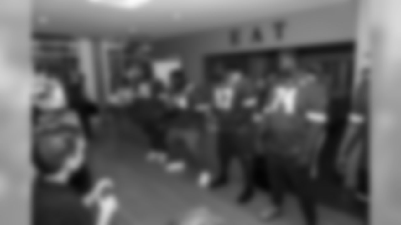 The defensive line visits the Ronald McDonald House