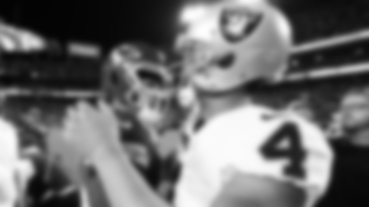 Kansas City Chiefs face off against the Las Vegas Raiders at GEHA Field at Arrowhead Stadium on October 10, 2022.