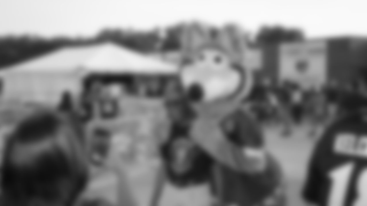 KC Wolf during the Season Ticket Member Pancake Breakfast before a 2019 Training Camp practice at Missouri Western State University in St. Joseph, MO.