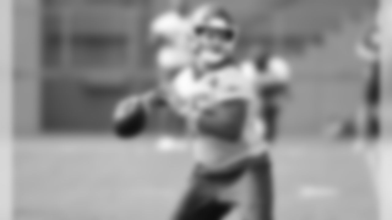Kansas City Chiefs Quarterback Patrick Mahomes (15) during the Wednesday practice at the Miami Dolphins Training Facility on January 29, 2020.